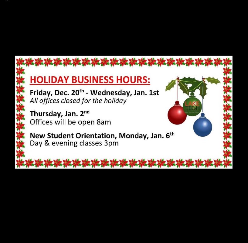 Holiday Hours LTC2019 7
